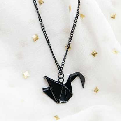 Large Paper Cranes Swan Origami Pigeon Bird Animal Pendant Necklace - ScentiMelti Home Fragrance, Beauty & Gifts UK