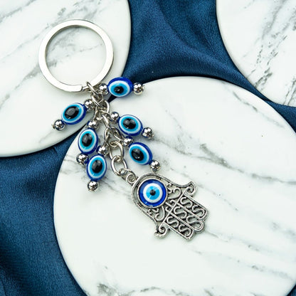 Hamsa Hand Turkish Protection Greek Evil Eye Nazar mal de ojo Keyring - ScentiMelti Home Fragrance, Beauty & Gifts UK