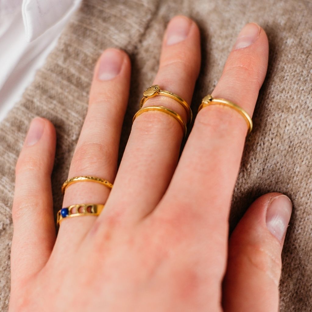 5 Pcs Set Golden Bohemian Vintage Tribal Metallic Fashion Fingers Rings - ScentiMelti Home Fragrance, Beauty & Gifts UK