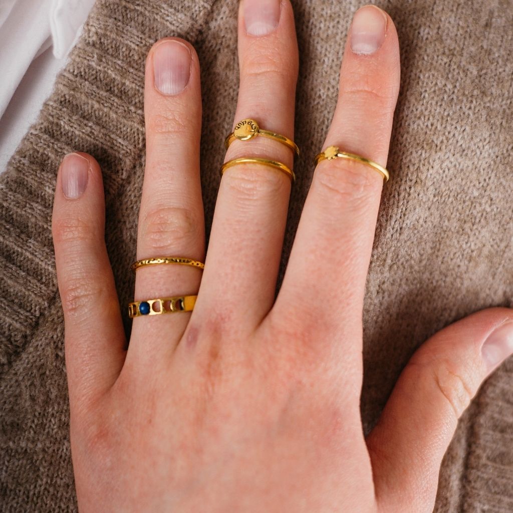 5 Pcs Set Golden Bohemian Vintage Tribal Metallic Fashion Fingers Rings - ScentiMelti Home Fragrance, Beauty & Gifts UK