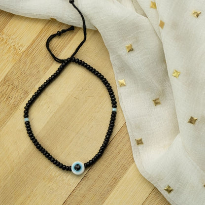 Adjustable Blue Evil Eye Black Nazar Lucky Eye Asian Everyday Dainty Bracelet - ScentiMelti Home Fragrance, Beauty & Gifts UK