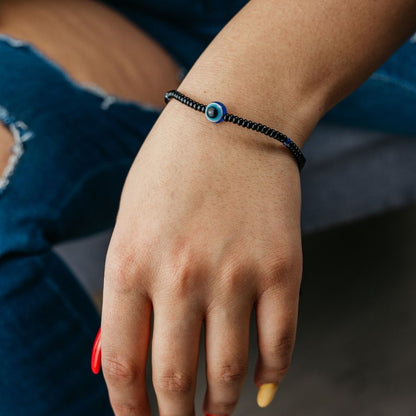 Adjustable Blue Evil Eye Black Nazar Lucky Eye Asian Everyday Dainty Bracelet - ScentiMelti Home Fragrance, Beauty & Gifts UK