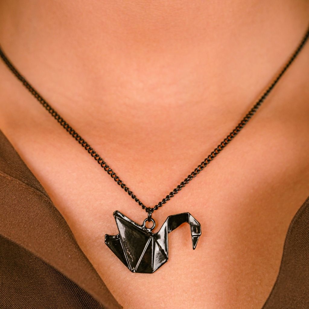 Large Paper Cranes Swan Origami Pigeon Bird Animal Pendant Necklace - ScentiMelti Home Fragrance, Beauty & Gifts UK