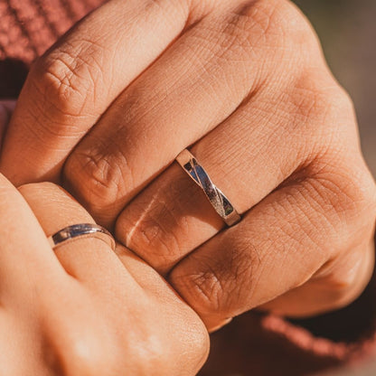 Adjustable Silver Couple Promise Twist Infinity Ring set The Colourful Aura ScentiMelti Wax Melts