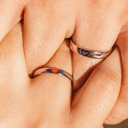 Adjustable Two Matching Heart Couple Promise Ring - ScentiMelti Home Fragrance, Beauty & Gifts UK