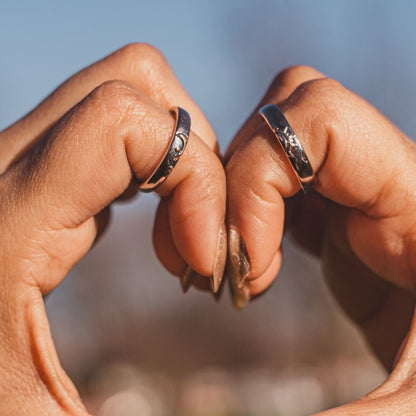 Moon and Sun Adjustable Silver Couple Promise his and hers Rings - ScentiMelti Home Fragrance, Beauty & Gifts UK