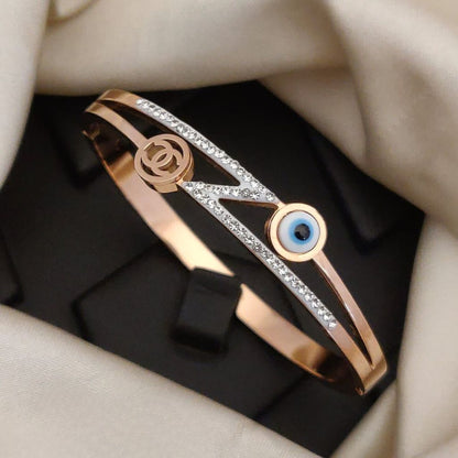 Lightning Zircon Evil Eye Rose Gold Chanel Bangle Bracelet The Colourful Aura ScentiMelti Wax Melts