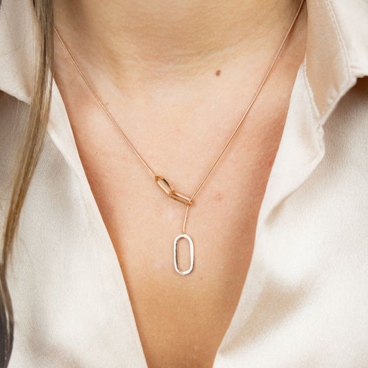 Two Square Geometric Y Shape Square Drop Lariat Cocktail Dress Necklace - ScentiMelti Home Fragrance, Beauty & Gifts UK