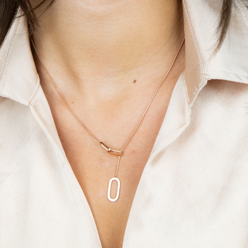 Two Square Geometric Y Shape Square Drop Lariat Cocktail Dress Necklace - ScentiMelti Home Fragrance, Beauty & Gifts UK