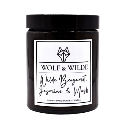 Wilde Bergamot, Jasmine & Musk Luxury Aromatherapy Scented Candle - ScentiMelti Home Fragrance, Beauty & Gifts UK