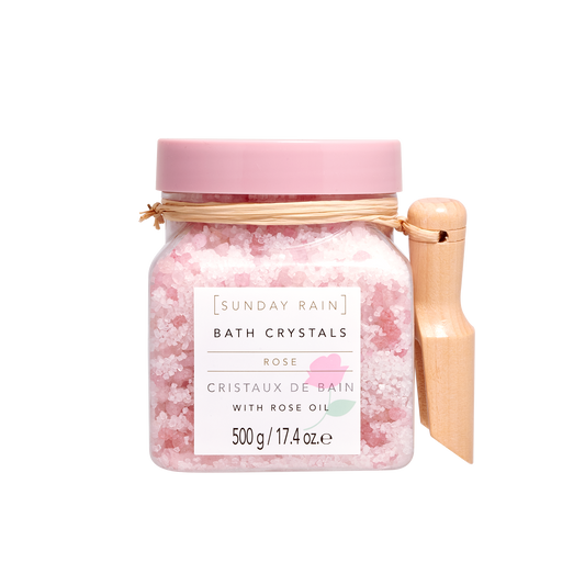 Sunday Rain Bath Crystals Rose, 500g - ScentiMelti Home Fragrance, Beauty & Gifts UK