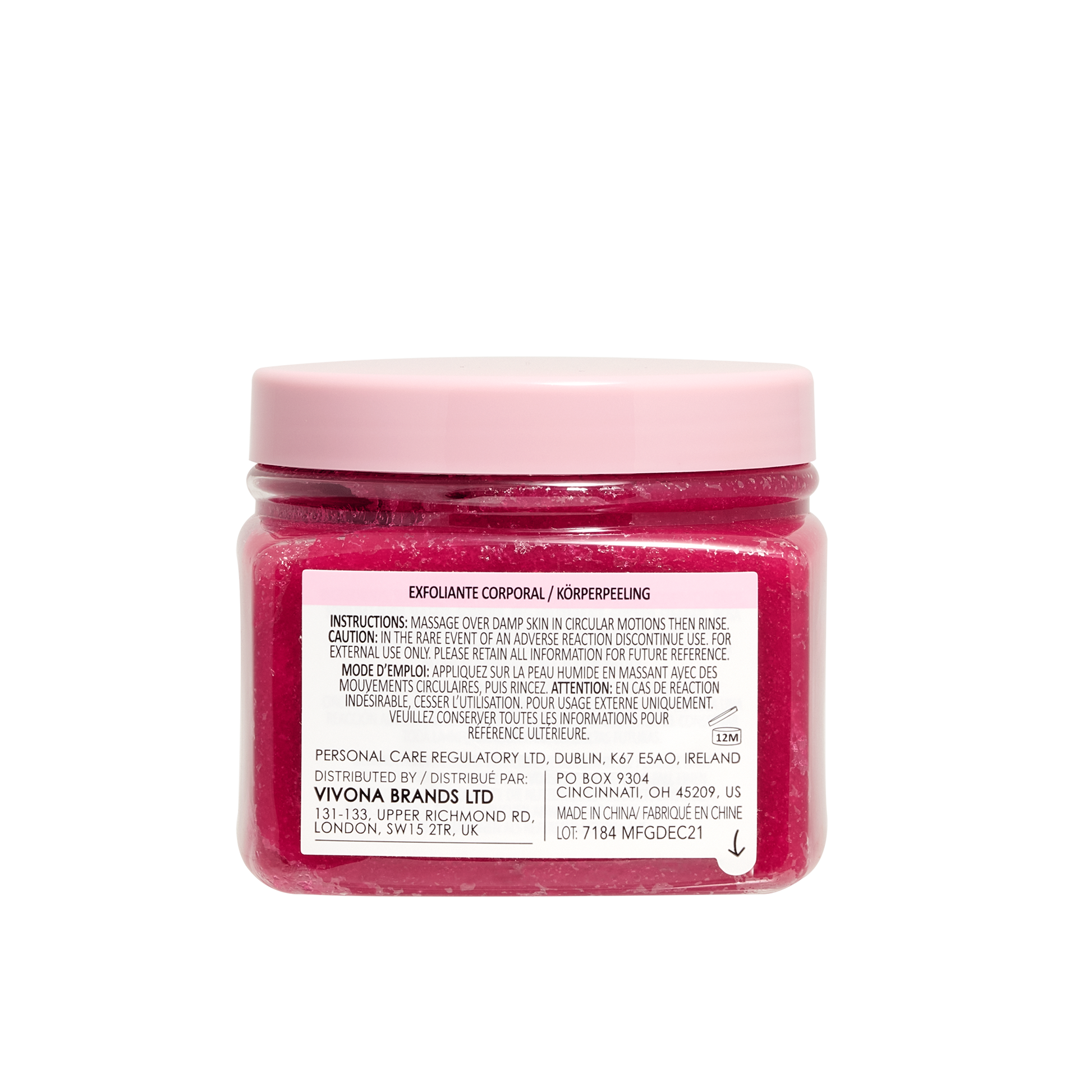 Sunday Rain Body Scrub Rose, 265g - ScentiMelti Home Fragrance, Beauty & Gifts UK