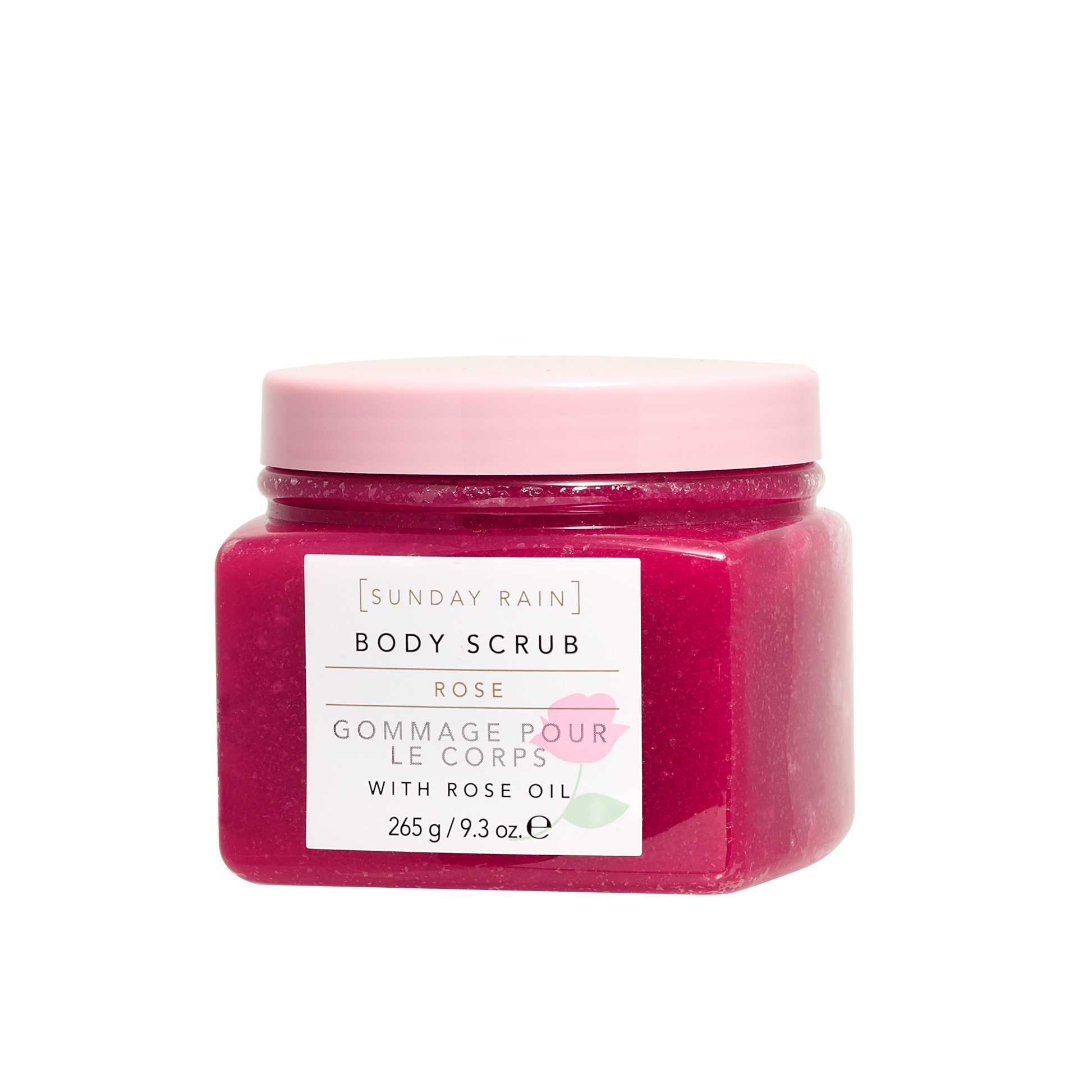 Sunday Rain Body Scrub Rose, 265g - ScentiMelti Home Fragrance, Beauty & Gifts UK