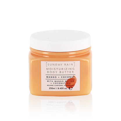 Sunday Rain Mango & Coconut Body Butter, 250g - ScentiMelti Home Fragrance, Beauty & Gifts UK