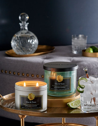 Village Candle - Gin & Tonic - Bowl - ScentiMelti Home Fragrance, Beauty & Gifts UK