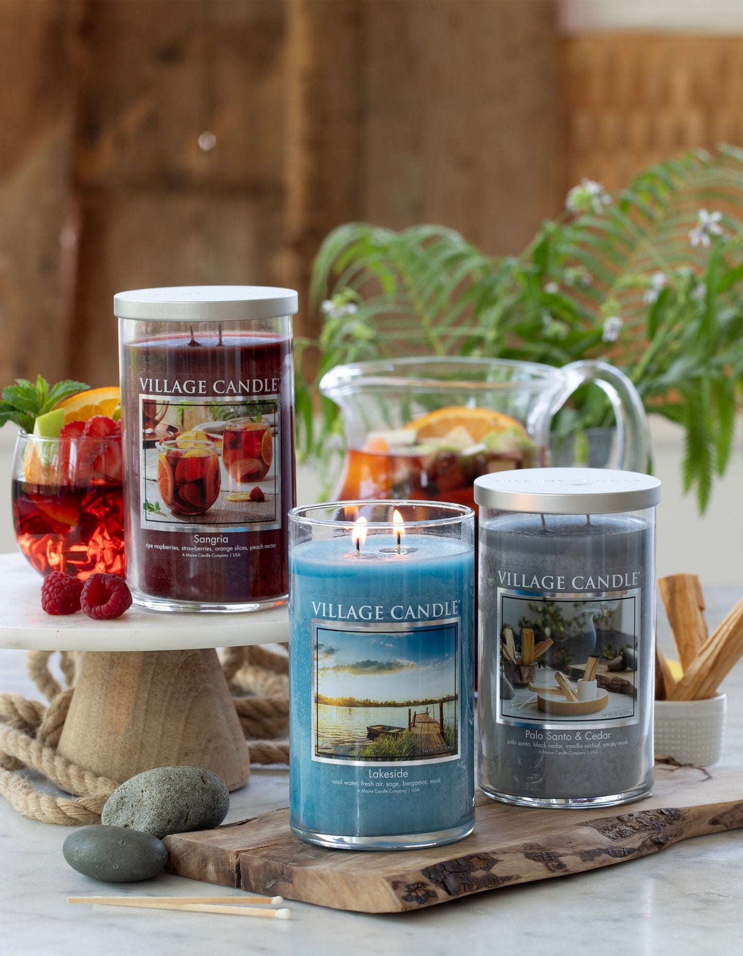 Village Candle - Palo Santo & Cedar - Large Tumbler - ScentiMelti Home Fragrance, Beauty & Gifts UK