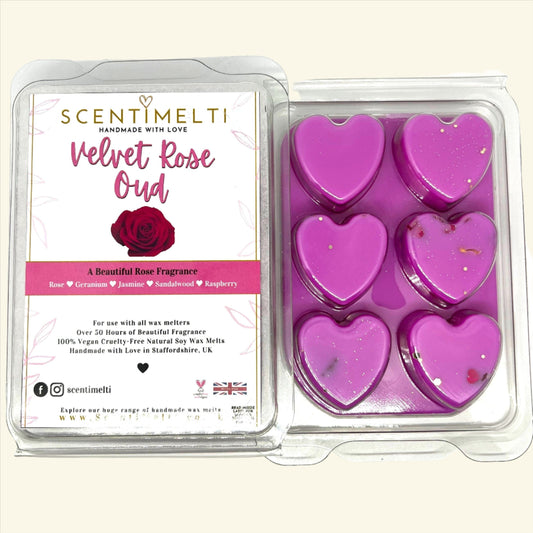 Velvet Rose Oud JM Inspired Heart Clamshell Wax Melts - ScentiMelti  Velvet Rose Oud JM Inspired Heart Clamshell Wax Melts