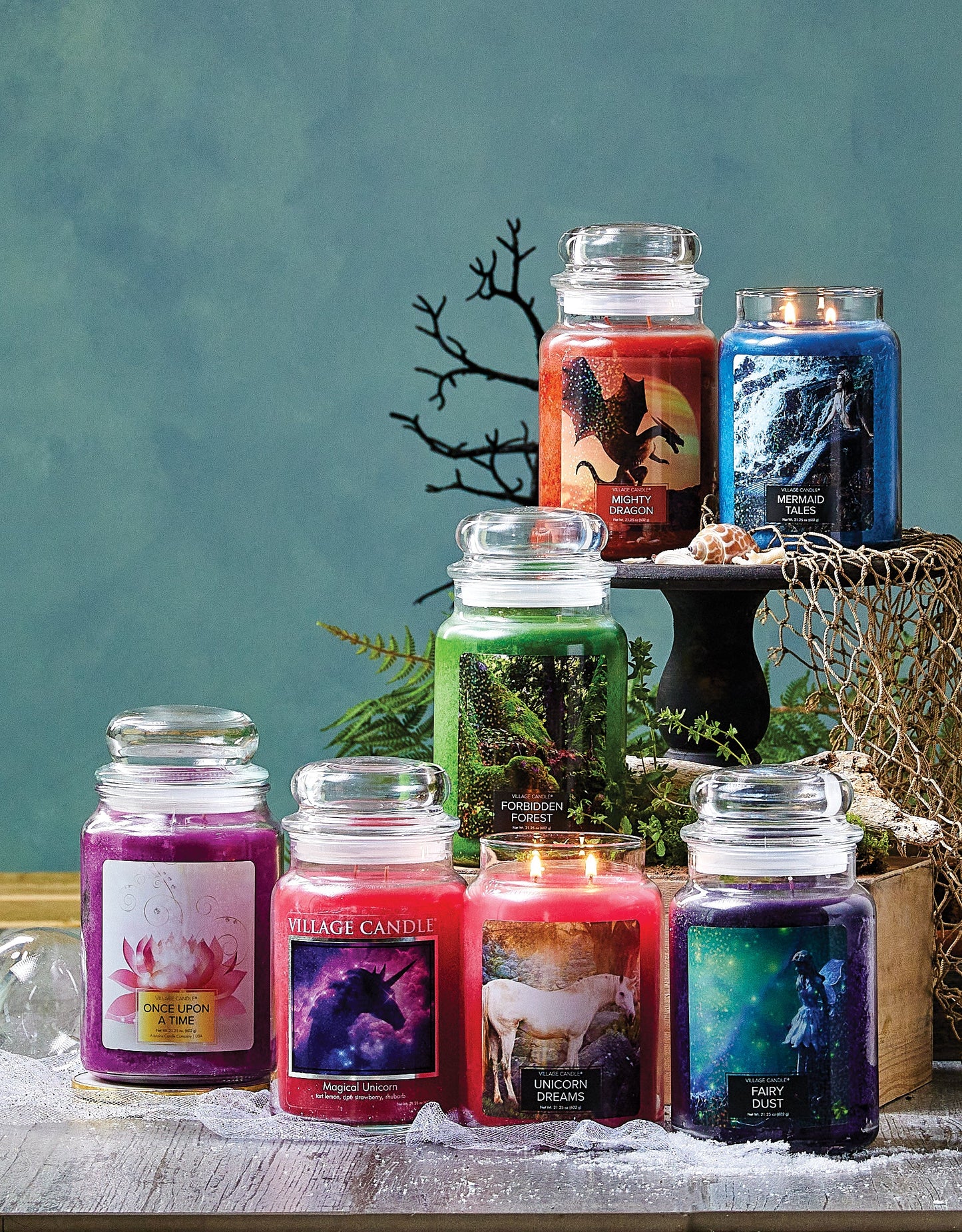 Village Candle - Magical Unicorn - Large Glass Dome - ScentiMelti Home Fragrance, Beauty & Gifts UK