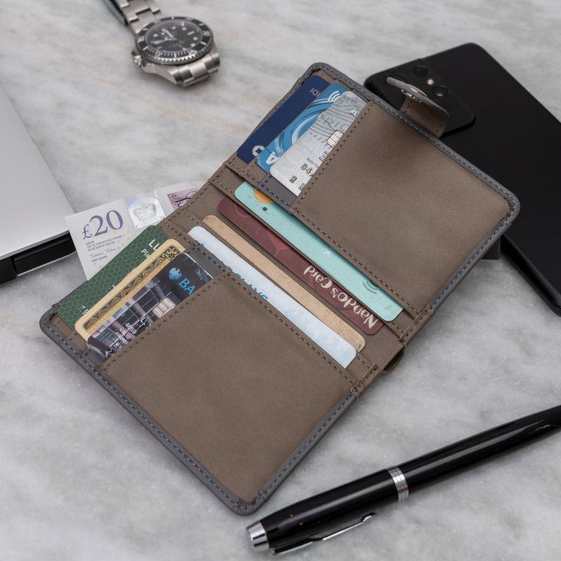 Small Billfold Designer Brown Leather Wallet - ScentiMelti Home Fragrance, Beauty & Gifts UK