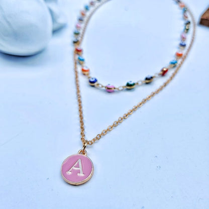 Personalized Multicolour Turkish Boho Evil Eye Necklace Initial Choker Necklace - ScentiMelti Home Fragrance, Beauty & Gifts UK