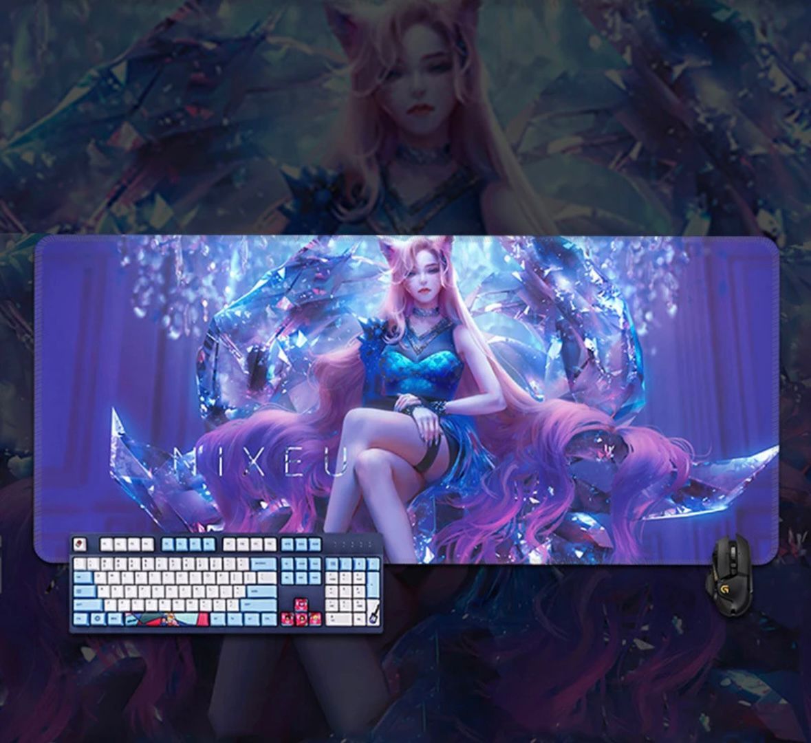 League Of Legends Character Large Smooth Gaming Mouse Mats Pads Darius, Camille, Ahri, Yasuo, Yone - Gaming Mouse Pads LoL Fans - ScentiMelti Home Fragrance, Beauty & Gifts UK