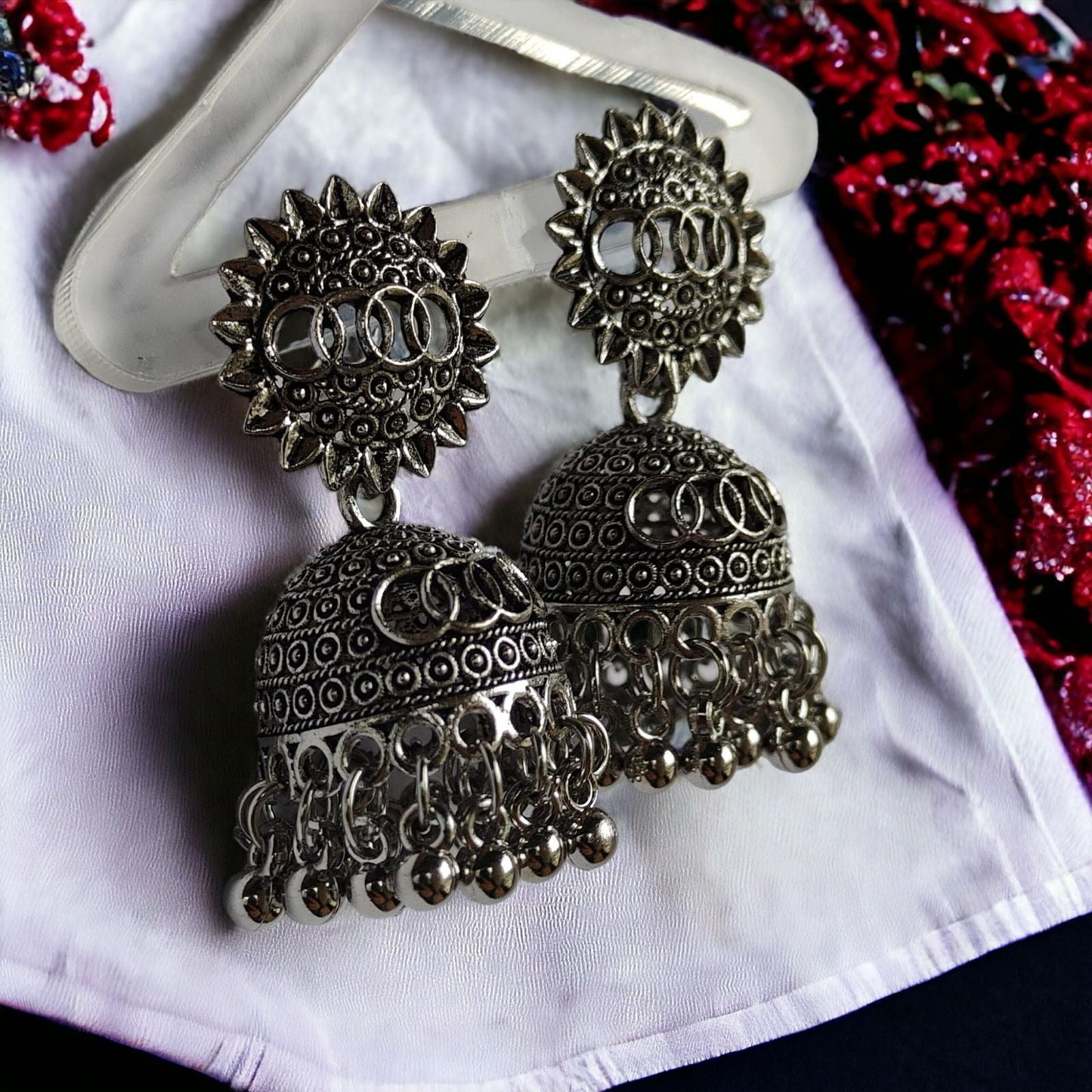 Oxidised Bohemian Indian Asian Bridal Boho Jhumkis The Colourful Aura ScentiMelti Wax Melts