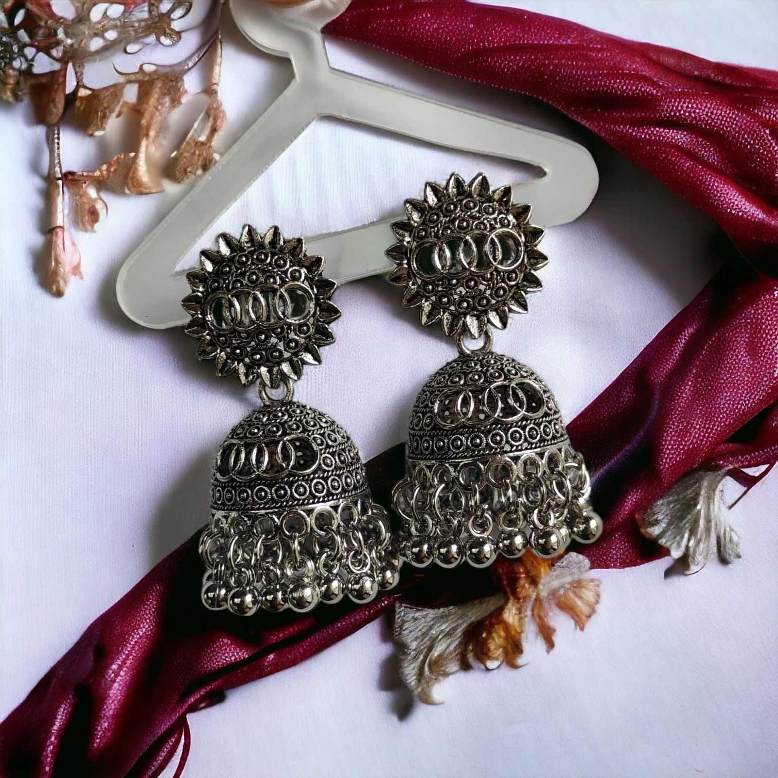 Oxidised Bohemian Indian Asian Bridal Boho Jhumkis The Colourful Aura ScentiMelti Wax Melts