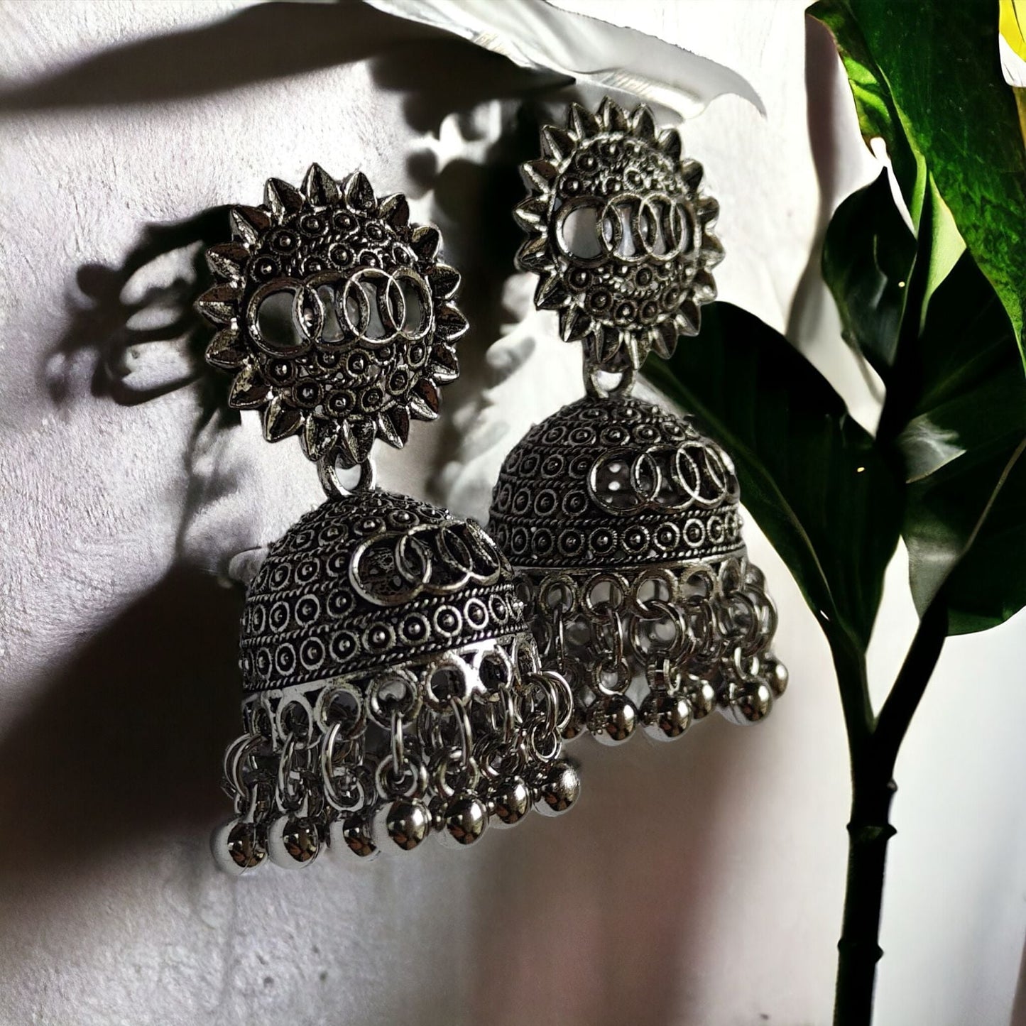 Oxidised Bohemian Indian Asian Bridal Boho Jhumkis The Colourful Aura ScentiMelti Wax Melts