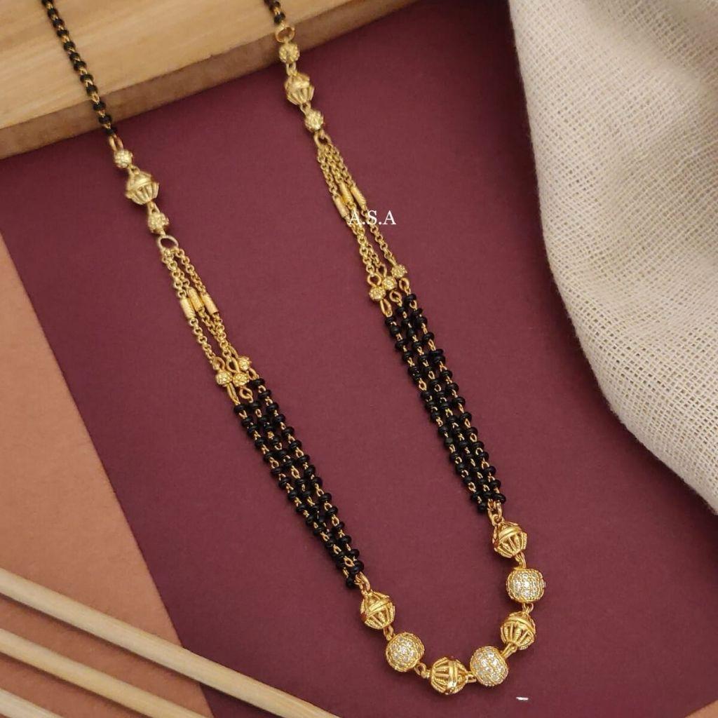 Gold Black Beaded Indian Asian Nazar Mangalsutra Choker Necklace - ScentiMelti Home Fragrance, Beauty & Gifts UK