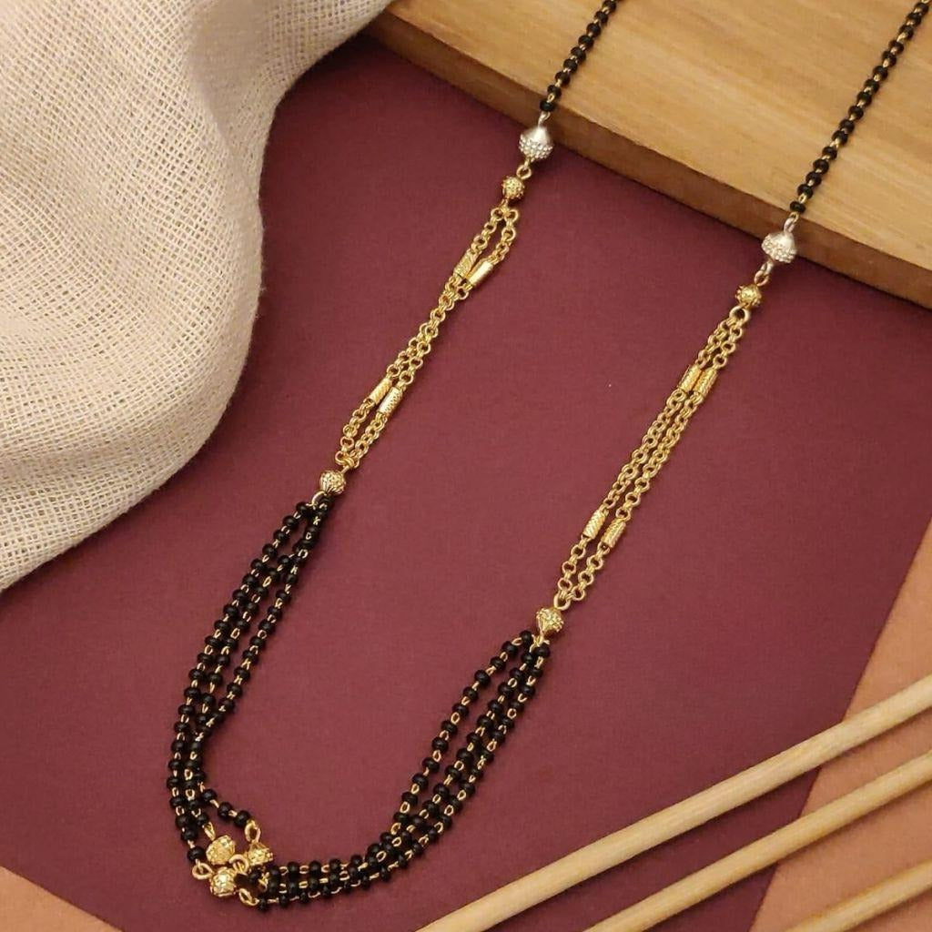 Gold Black Beaded Indian Asian Nazar Mangalsutra Choker Necklace - ScentiMelti Home Fragrance, Beauty & Gifts UK