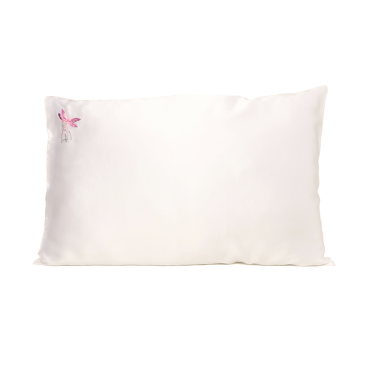 Silk Pillowcase - Embroidered - Lady Dragonfly - ScentiMelti Home Fragrance, Beauty & Gifts UK