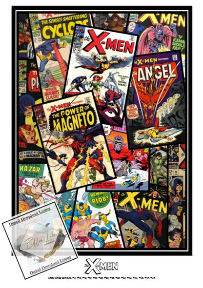 X-Men Comic Cover Collage Digital Download Billies Inks ScentiMelti Wax Melts