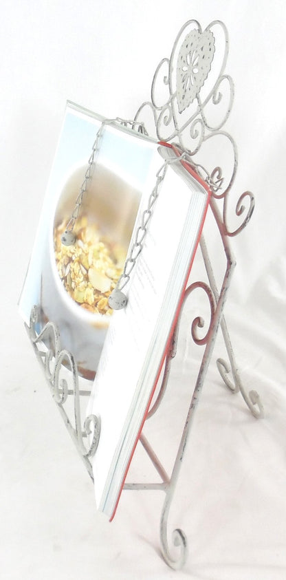 Grey Heart Cookery Book Holder - ScentiMelti Home Fragrance, Beauty & Gifts UK