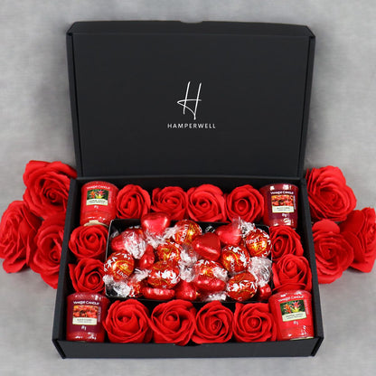 Yankee Candle Ultimate Gift Hamper With Red Roses - ScentiMelti  Yankee Candle Ultimate Gift Hamper With Red Roses