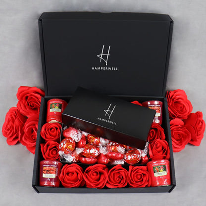 Yankee Candle Ultimate Gift Hamper With Red Roses - ScentiMelti  Yankee Candle Ultimate Gift Hamper With Red Roses