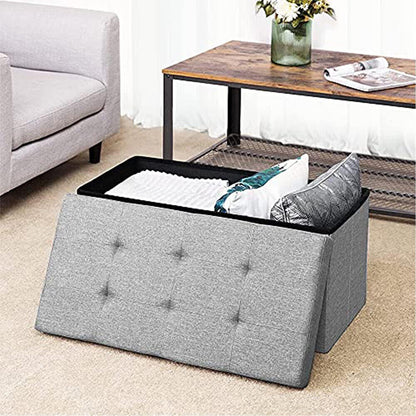 Storage Box Foldable Ottoman Seat Toy Storage Box Foot Stool Bench Home Stool - ScentiMelti Home Fragrance, Beauty & Gifts UK