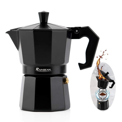 Stovetop Espresso Maker Espresso Cup Moka Pot Classic Cafe Maker Percolator Coffee Maker Italian Espresso for Gas or Electric Aluminum Black Gift package with 2 cups Amazon Platform Banned ScentiMelti Home Fragrance, Beauty & Gifts UK ScentiMelti Wax Melts