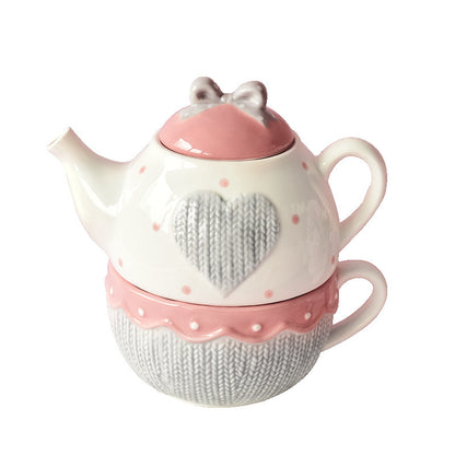 Cute American Style Teapot Coffee Cup Pot Ceramic Kettle Flower Tea Set - ScentiMelti  Cute American Style Teapot Coffee Cup Pot Ceramic Kettle Flower Tea Set