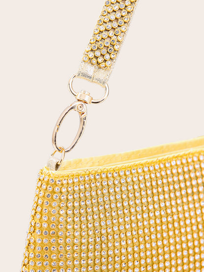 Katia Rhinestone Diamond Simple Clutch Handbag | 3 Colours