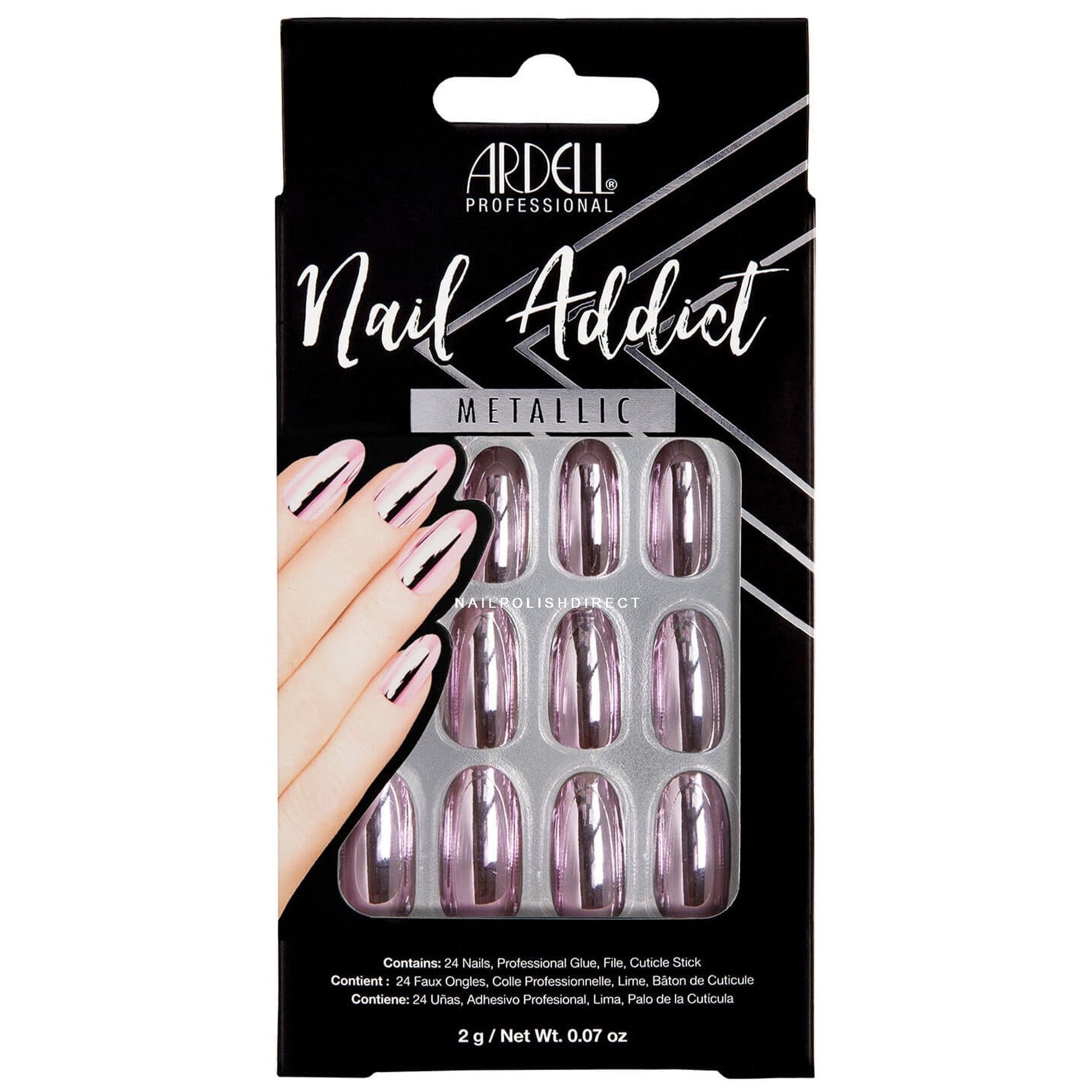 Ardell Nail Addict Metallic False Nails - Metallic Pink (24 Nails) Beauty Goddess ScentiMelti Wax Melts