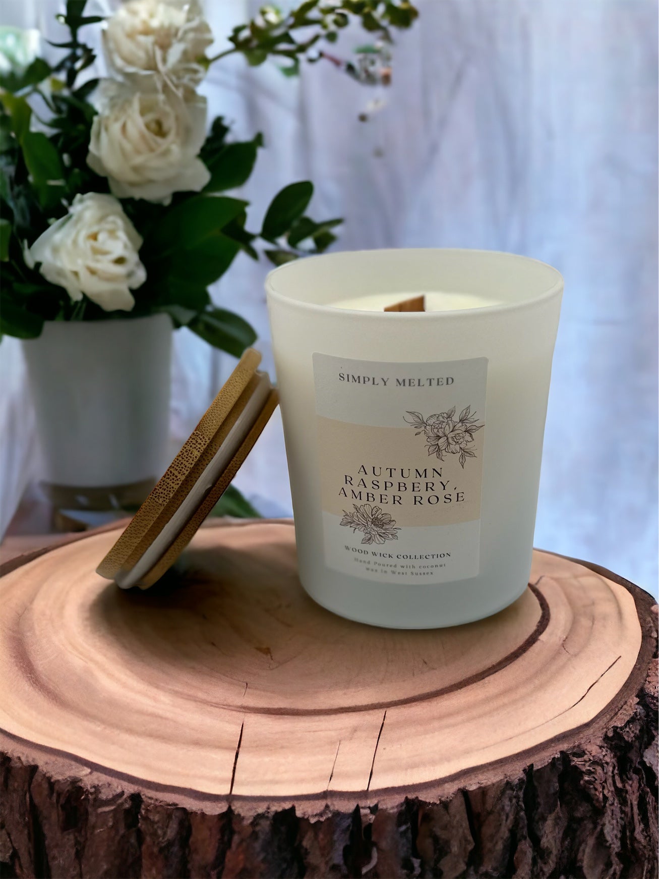 Autumn Raspberry & Amber Rose Candle - ScentiMelti Home Fragrance, Beauty & Gifts UK