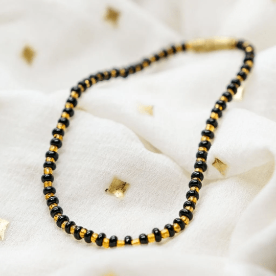 Adjustable Black Golden Beads Indian New Born Kids Nazaria Daily Bracelet - ScentiMelti Home Fragrance, Beauty & Gifts UK