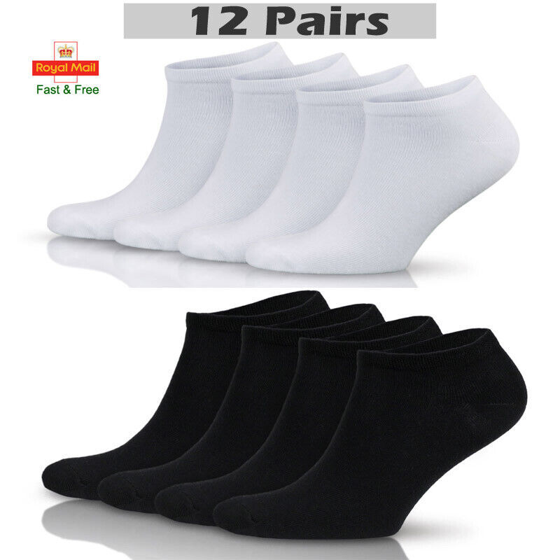 12 Pair Men Women Trainer Liner Ankle Socks Invisible Cotton Low Cut Sport Socks ScentiMelti Uk ScentiMelti Wax Melts