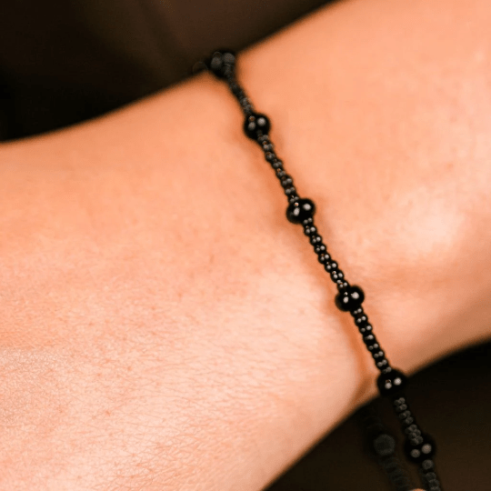 Adjustable Nazaria Black Beaded Indian Nazaria For New Borns and Adults Bracelet - ScentiMelti Home Fragrance, Beauty & Gifts UK