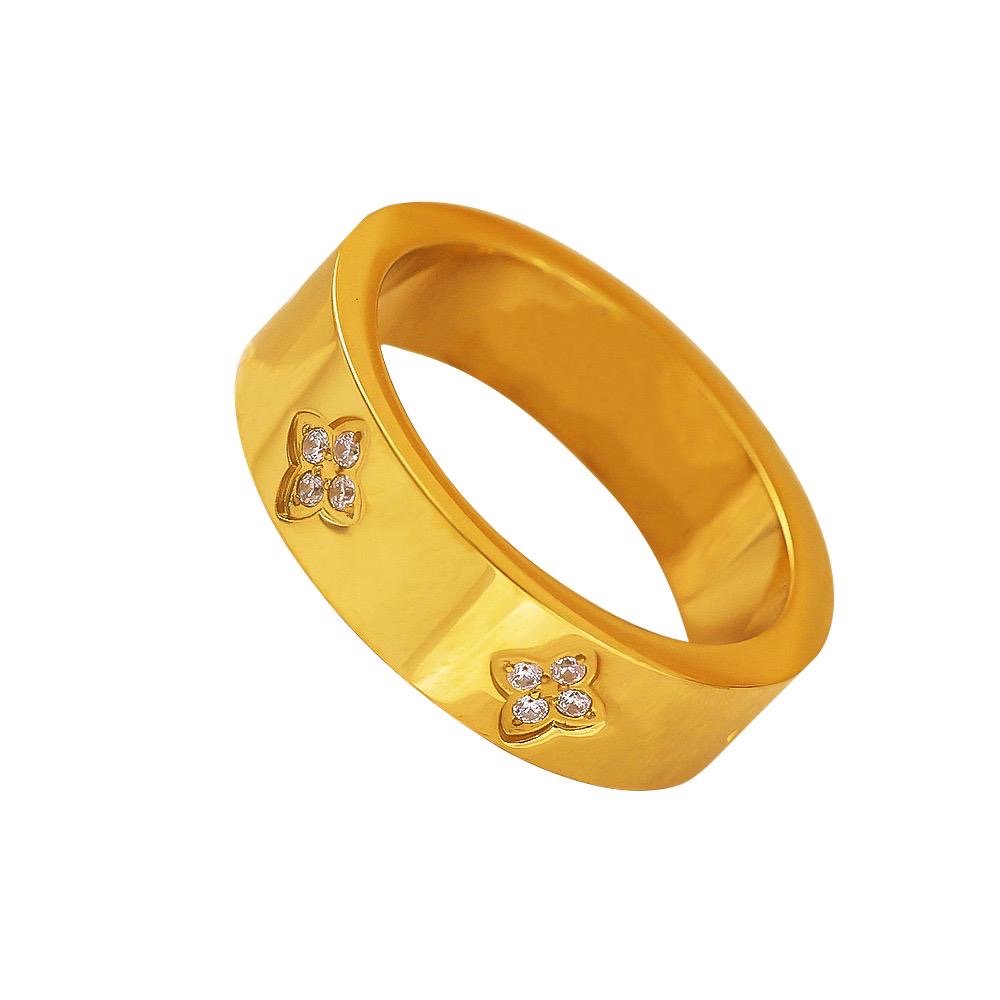 Avana Luxe 18k Gold Plated Clover Ring - ScentiMelti Home Fragrance, Beauty & Gifts UK