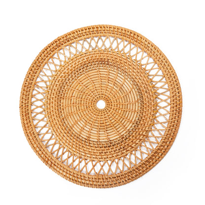 Diamond Rattan Round Placemat 38cm - ScentiMelti Home Fragrance, Beauty & Gifts UK