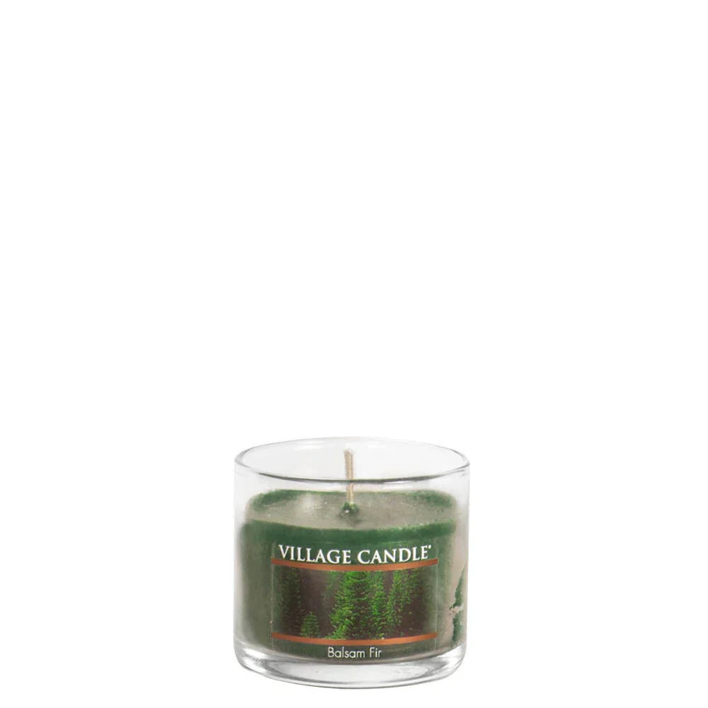 Village Candle -Balsam Fir - Mini Glass Votive - ScentiMelti Home Fragrance, Beauty & Gifts UK