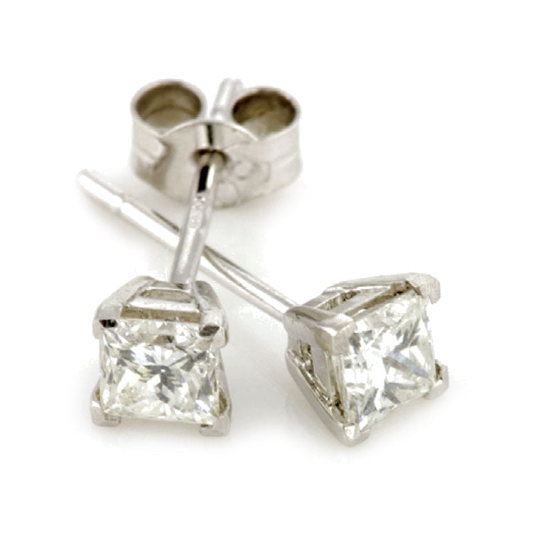 Square diamond round wire four claw studs - ScentiMelti Home Fragrance, Beauty & Gifts UK