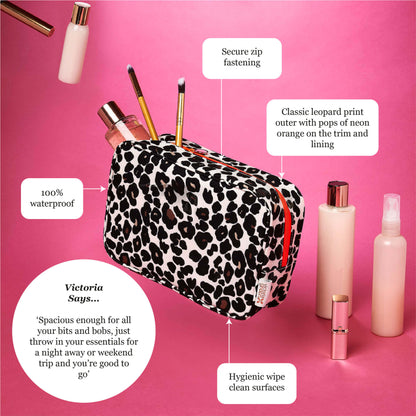 Beauty Kit Case in Leopard Tan - ScentiMelti Home Fragrance, Beauty & Gifts UK