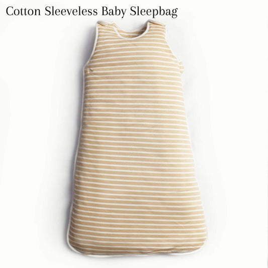 Ivory Cream Stripes Baby Sleeping Bag Cotton Passion UK ScentiMelti Wax Melts